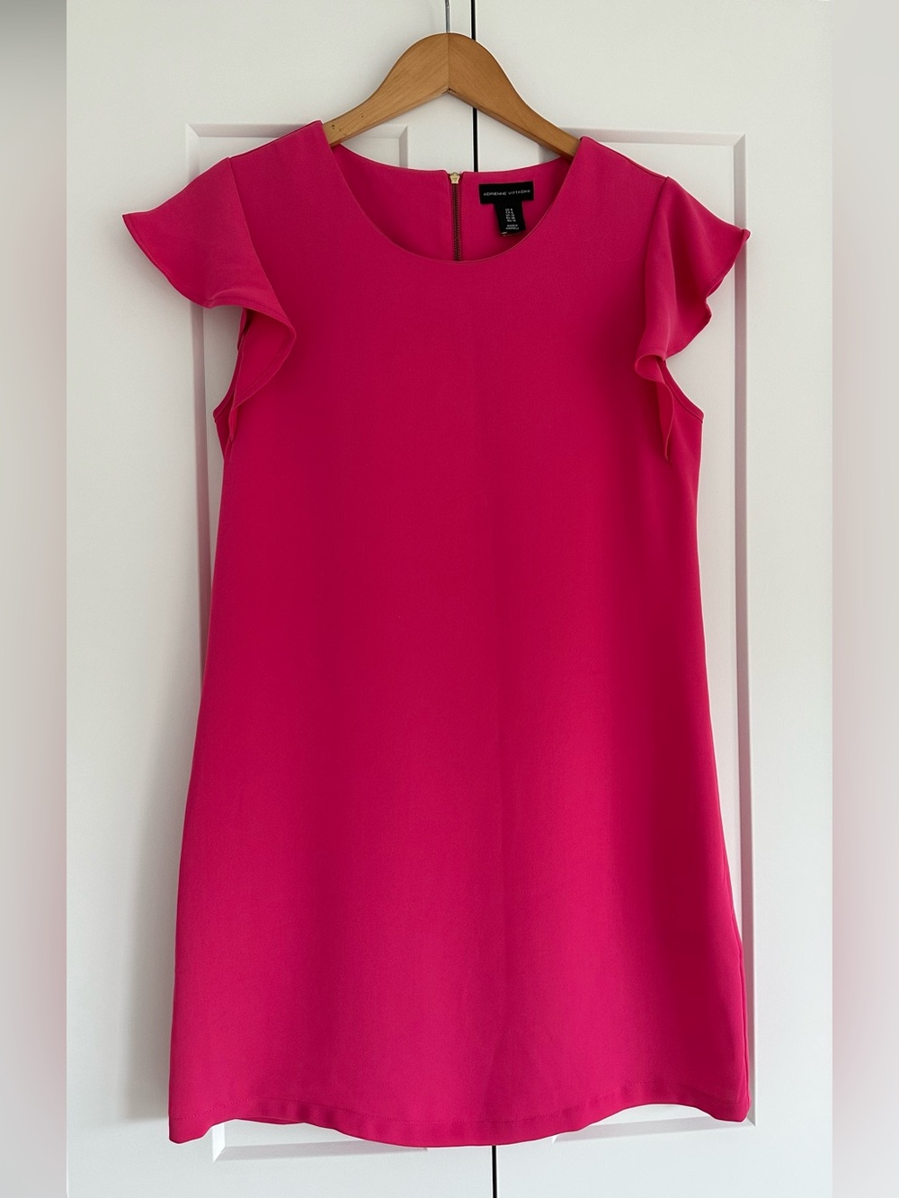 Adrienne Vittadini Vibrant Pink Crewneck Shift Dress